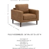 image:imageSignature Design by Ashley Telora Contemporary Faux Leather Chair with Loose Cushions Light Brown