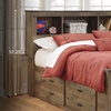 image:imageSignature Design by Ashley Trinell Farmhouse Twin Bed Frame BrownFull Bookcase Bed with 2 Sided Storage