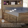 image:imageSignature Design by Ashley Trinell Farmhouse Twin Bed Frame BrownFull Bookcase Bed with 2 Sided Storage