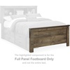 image:imageSignature Design by Ashley Trinell Farmhouse Twin Bed Frame BrownFull Bookcase Bed with Storage