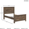 image:imageSignature Design by Ashley Trinell Farmhouse Twin Bed Frame BrownFull Panel Bed