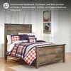 image:imageSignature Design by Ashley Trinell Farmhouse Twin Bed Frame BrownFull Panel Bed