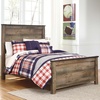 image:imageSignature Design by Ashley Trinell Farmhouse Twin Bed Frame BrownFull Panel Bed