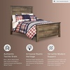 image:imageSignature Design by Ashley Trinell Farmhouse Twin Bed Frame BrownFull Panel Bed