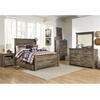 image:imageSignature Design by Ashley Trinell Farmhouse Twin Bed Frame BrownFull Panel Bed with 1 Large Storage Drawer