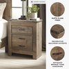 image:imageSignature Design by Ashley Trinell Farmhouse Twin Bed Frame BrownNightstand