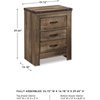 image:imageSignature Design by Ashley Trinell Farmhouse Twin Bed Frame BrownNightstand