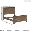 image:imageSignature Design by Ashley Trinell Farmhouse Twin Bed Frame BrownQueen Panel Bed