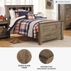 image:imageSignature Design by Ashley Trinell Farmhouse Twin Bed Frame BrownTwin Bookcase Bed