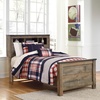 image:imageSignature Design by Ashley Trinell Farmhouse Twin Bed Frame BrownTwin Bookcase Bed