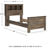 image:imageSignature Design by Ashley Trinell Farmhouse Twin Bed Frame BrownTwin Bookcase Bed