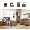 image:imageSignature Design by Ashley Trinell Farmhouse Twin Bed Frame BrownTwin Bookcase Bed with 1 Large Storage Drawer