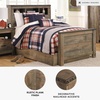 image:imageSignature Design by Ashley Trinell Farmhouse Twin Bed Frame BrownTwin Bookcase Bed with 1 Large Storage Drawer
