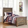 image:imageSignature Design by Ashley Trinell Farmhouse Twin Bed Frame BrownTwin Panel Bed