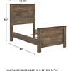 image:imageSignature Design by Ashley Trinell Farmhouse Twin Bed Frame BrownTwin Panel Bed