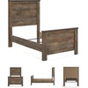 image:imageSignature Design by Ashley Trinell Farmhouse Twin Bed Frame BrownTwin Panel Bed