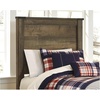 image:imageSignature Design by Ashley Trinell Farmhouse Twin Bed Frame BrownTwin Panel Bed with 1 Large Storage Drawer