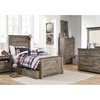 image:imageSignature Design by Ashley Trinell Farmhouse Twin Bed Frame BrownTwin Panel Bed with 1 Large Storage Drawer