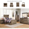 image:imageSignature Design by Ashley Trinell Farmhouse Twin Bed Frame BrownTwin Panel Bed with 1 Large Storage Drawer