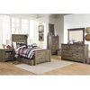 image:imageSignature Design by Ashley Trinell Farmhouse Twin Bed Frame BrownTwin Panel Bed with 1 Large Storage Drawer