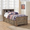 image:imageSignature Design by Ashley Trinell Rustic Twin Bookcase HeadboardTwin