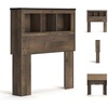 image:imageSignature Design by Ashley Trinell Rustic Twin Bookcase HeadboardTwin