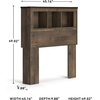 image:imageSignature Design by Ashley Trinell Rustic Twin Bookcase HeadboardTwin