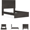 image:imageSignature Design by Ashley Twin Bed Frame Belachime CharcoalCharcoal