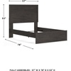 image:imageSignature Design by Ashley Twin Bed Frame Belachime CharcoalCharcoal