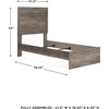 image:imageSignature Design by Ashley Twin Bed Frame Belachime CharcoalGrey