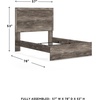 image:imageSignature Design by Ashley Twin Bed Frame Belachime CharcoalGrey