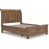 image:imageSignature Design by Ashley Twin Over Full Bunk Bed with Storage WhiteBrown