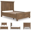 image:imageSignature Design by Ashley Twin Over Full Bunk Bed with Storage WhiteBrown