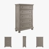 image:imageSignature Design by Ashley Twin Over Full Bunk Bed with Storage WhiteLight Gray