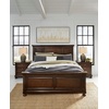 image:imageSignature Design by Ashley Twin Over Full Bunk Bed with Storage WhiteRustic Brown