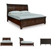 image:imageSignature Design by Ashley Twin Over Full Bunk Bed with Storage WhiteRustic Brown