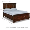 image:imageSignature Design by Ashley Twin Over Full Bunk Bed with Storage WhiteRustic Brown