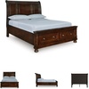 image:imageSignature Design by Ashley Twin Over Full Bunk Bed with Storage WhiteRustic Brown