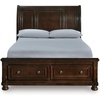 image:imageSignature Design by Ashley Twin Over Full Bunk Bed with Storage WhiteRustic Brown