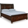 image:imageSignature Design by Ashley Twin Over Full Bunk Bed with Storage WhiteRustic Brown