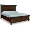 image:imageSignature Design by Ashley Twin Over Full Bunk Bed with Storage WhiteRustic Brown