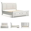 image:imageSignature Design by Ashley Twin Over Full Bunk Bed with Storage WhiteWhitewash