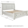 image:imageSignature Design by Ashley Twin Over Full Bunk Bed with Storage WhiteWhitewash