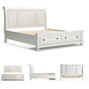 image:imageSignature Design by Ashley Twin Over Full Bunk Bed with Storage WhiteWhitewash