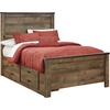 image:imageSignature Design by Ashley Twin Panel Headboard Only Brown TrinellFull