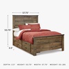 image:imageSignature Design by Ashley Twin Panel Headboard Only Brown TrinellFull