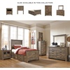 image:imageSignature Design by Ashley Twin Panel Headboard Only Brown TrinellTwin