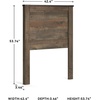 image:imageSignature Design by Ashley Twin Panel Headboard Only Brown TrinellTwin