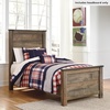 image:imageSignature Design by Ashley Twin Panel Headboard Only Brown TrinellTwin