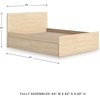 image:imageSignature Design by Ashley Twin Platform Bed Frame NaturalLight Brown